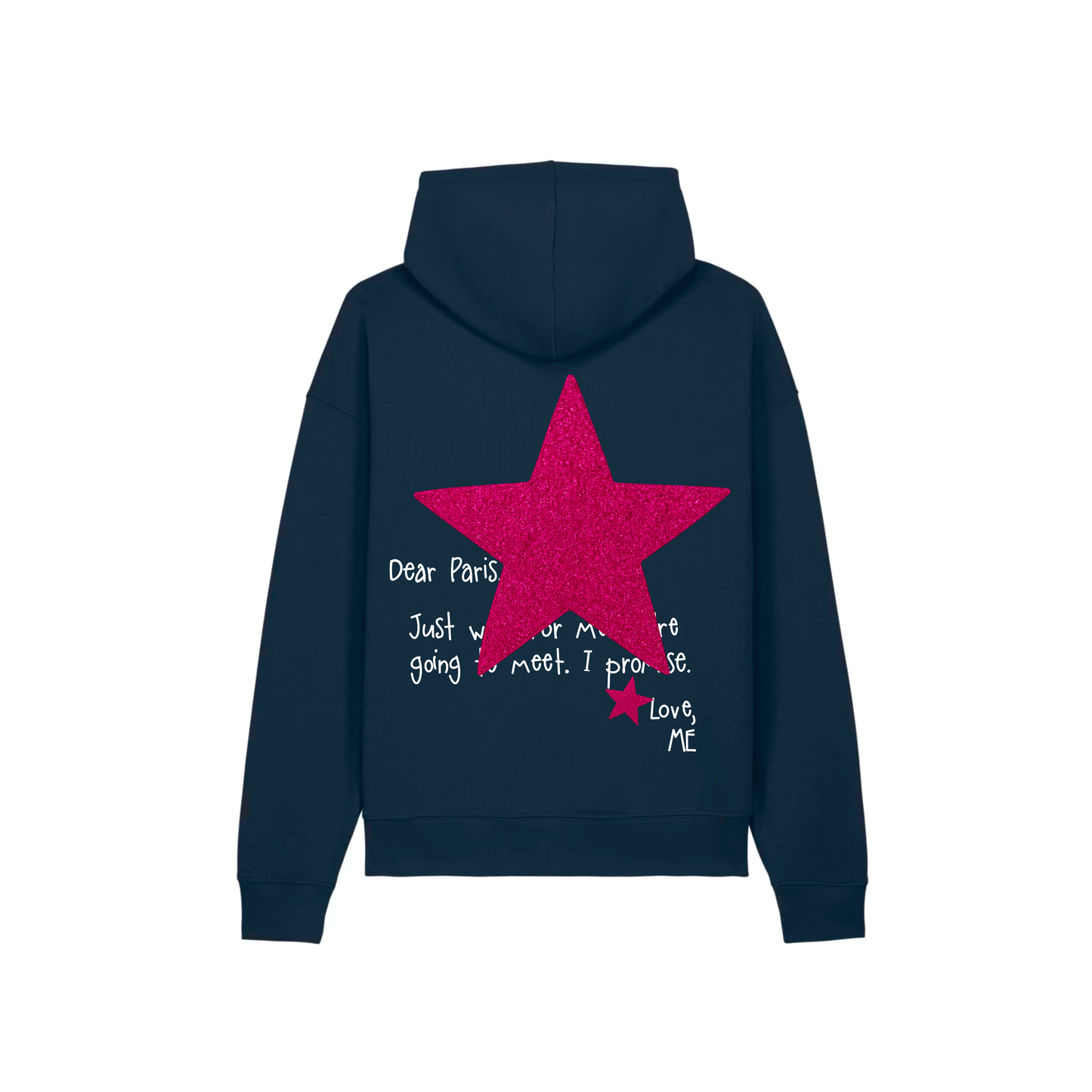 HOODIE BLEU NEW YORK À PAILLETTES