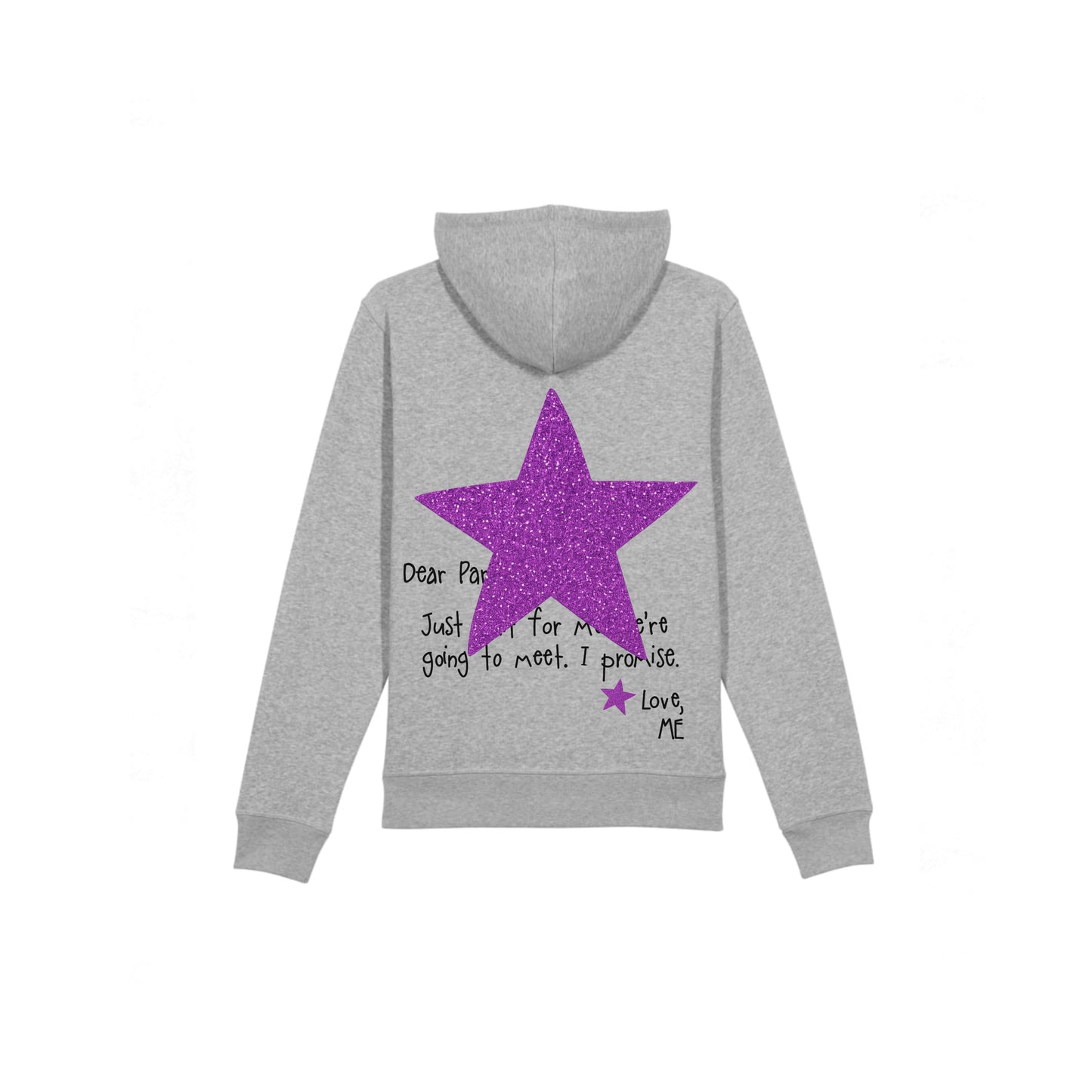 HOODIE GRIS NEW YORK À PAILLETTES
