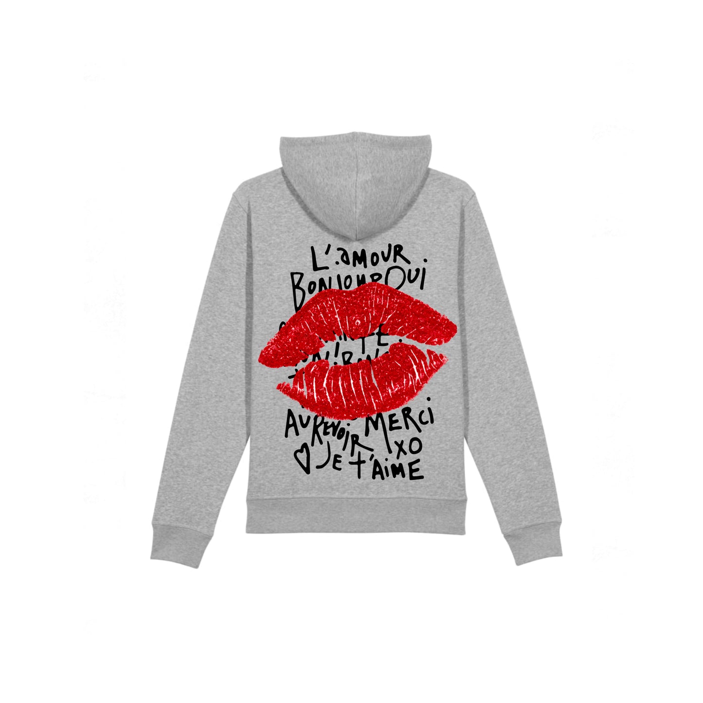 HOODIE KISS PARIS À PAILLETTES