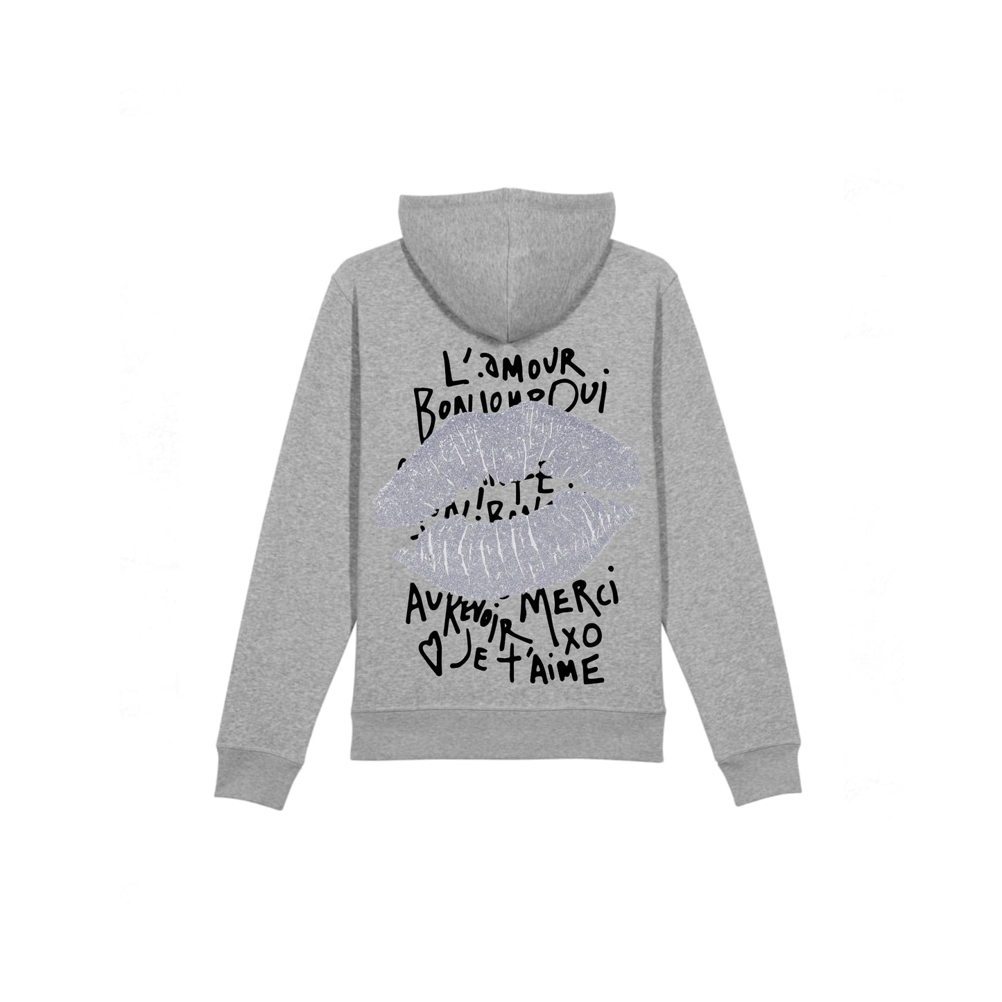 HOODIE KISS PARIS À PAILLETTES