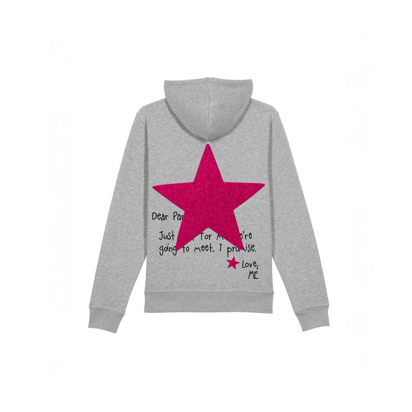 HOODIE GRIS NEW YORK À PAILLETTES