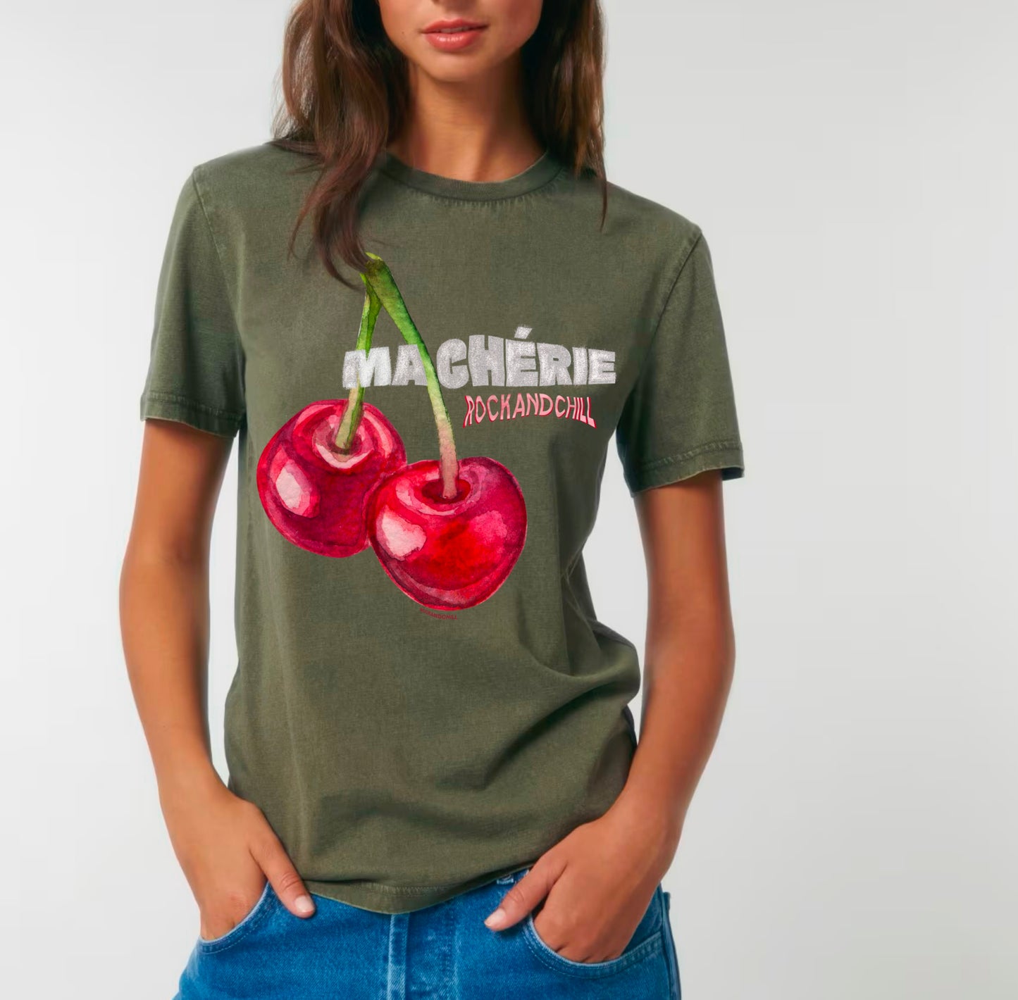 TEE-SHIRT KAKI VINTAGE MA CHÉRIE