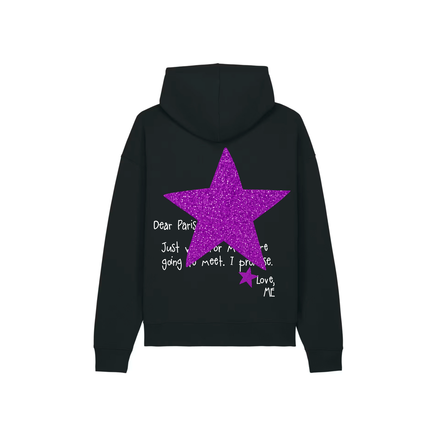 HOODIE NOIR NEW YORK À PAILLETTES