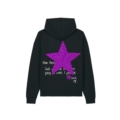 HOODIE NOIR NEW YORK À PAILLETTES