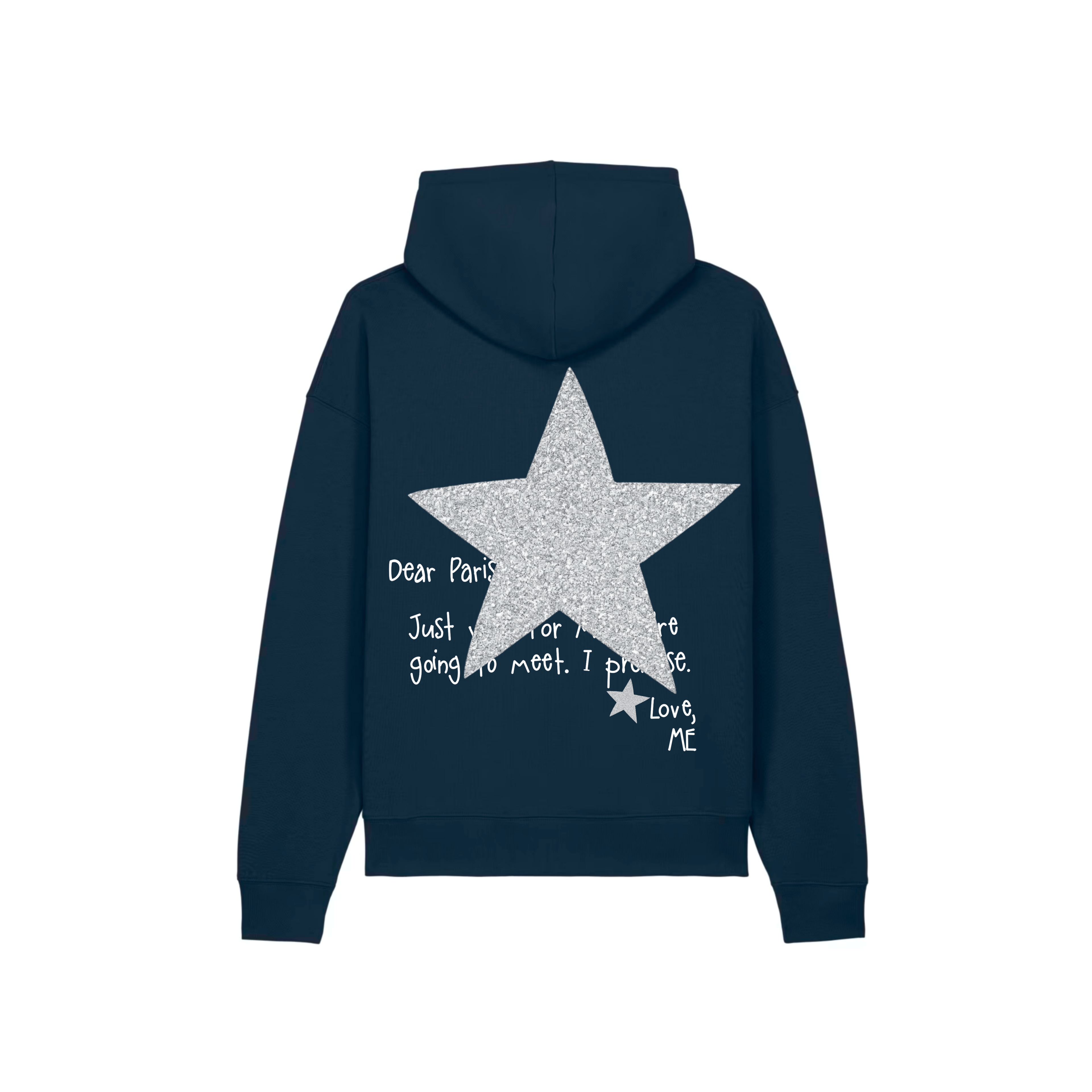 HOODIE BLEU NEW YORK À PAILLETTES