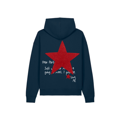 HOODIE BLEU NEW YORK À PAILLETTES