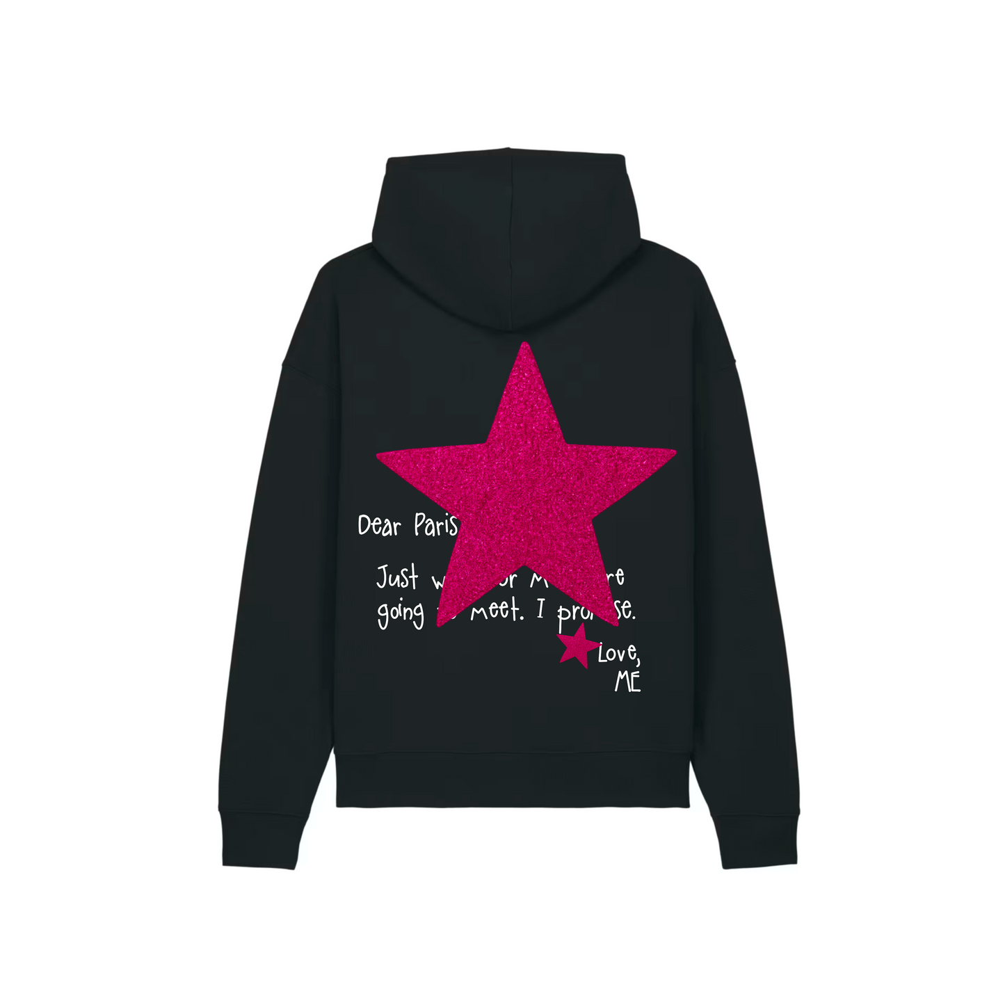 HOODIE NOIR NEW YORK À PAILLETTES