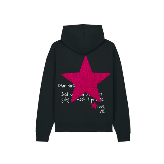 HOODIE NOIR NEW YORK À PAILLETTES