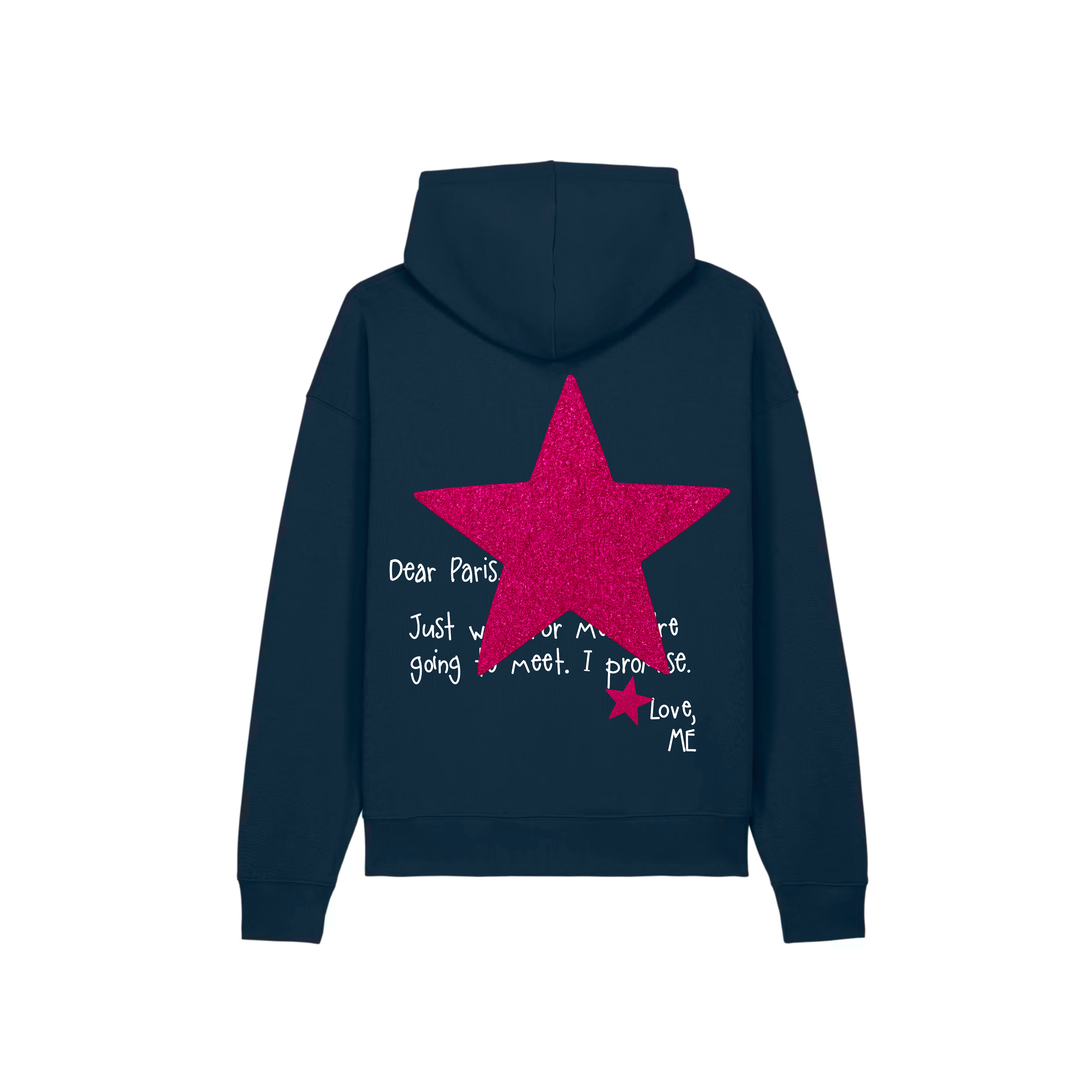 HOODIE BLEU NEW YORK À PAILLETTES