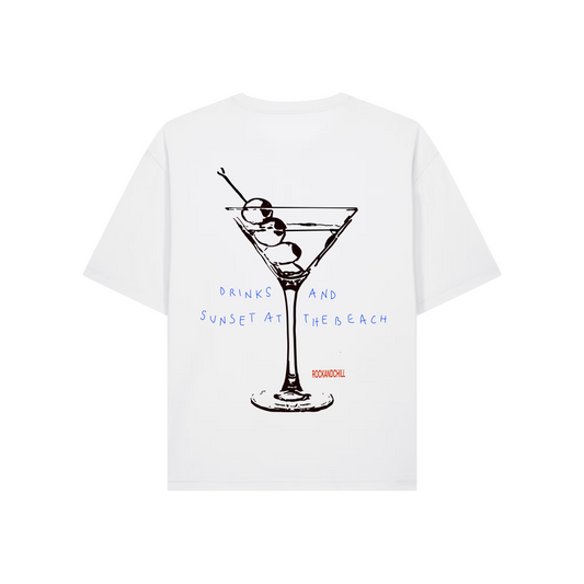 TEE-SHIRT UNISEXE DRINKS AND SUNSET
