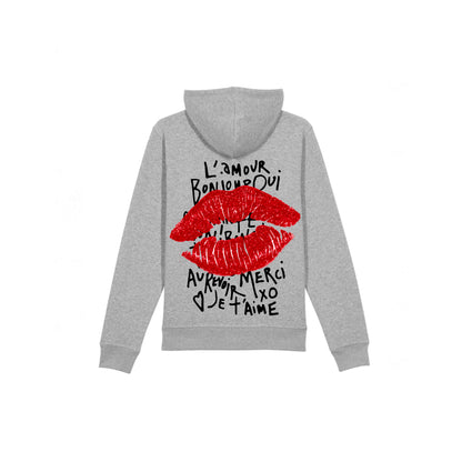 HOODIE KISS PARIS À PAILLETTES